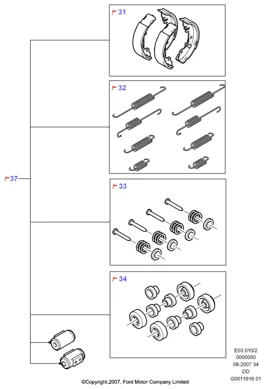 Rear Brakes diagram