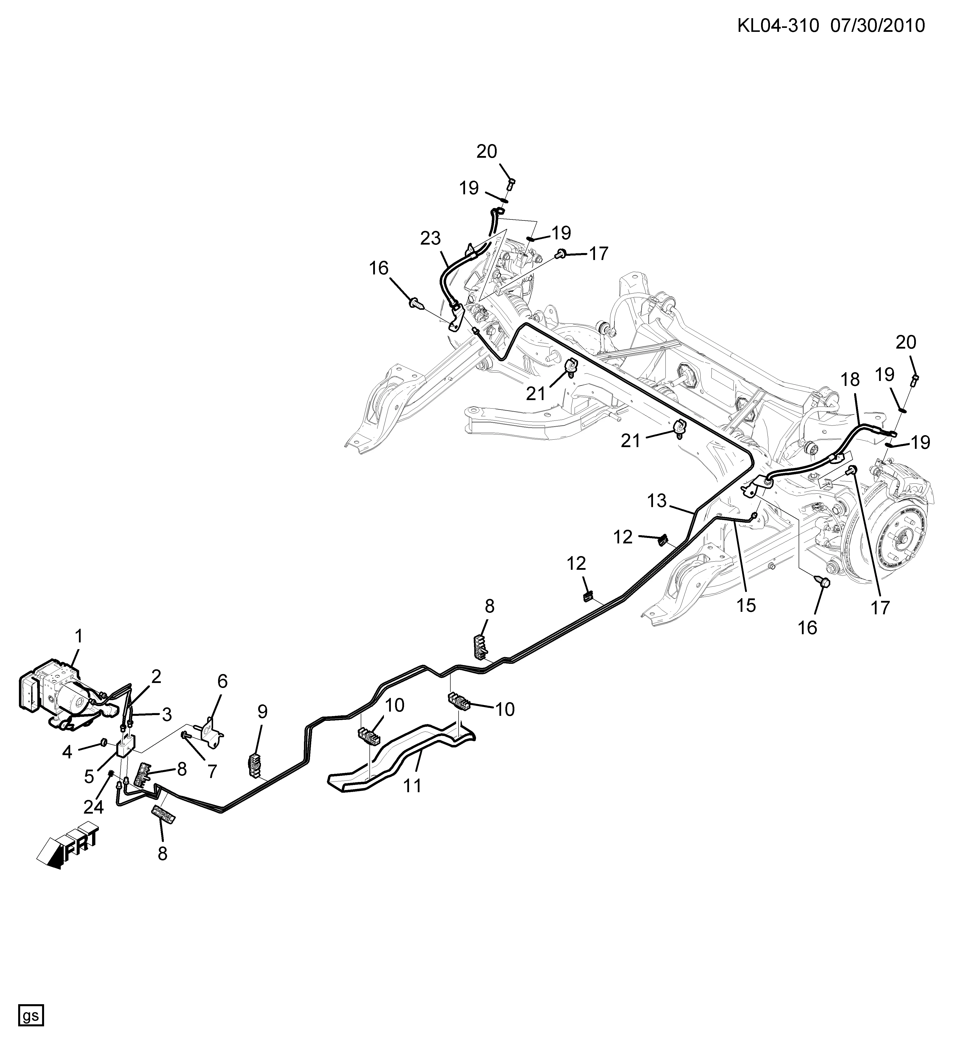 Rear Brake Lines diagram