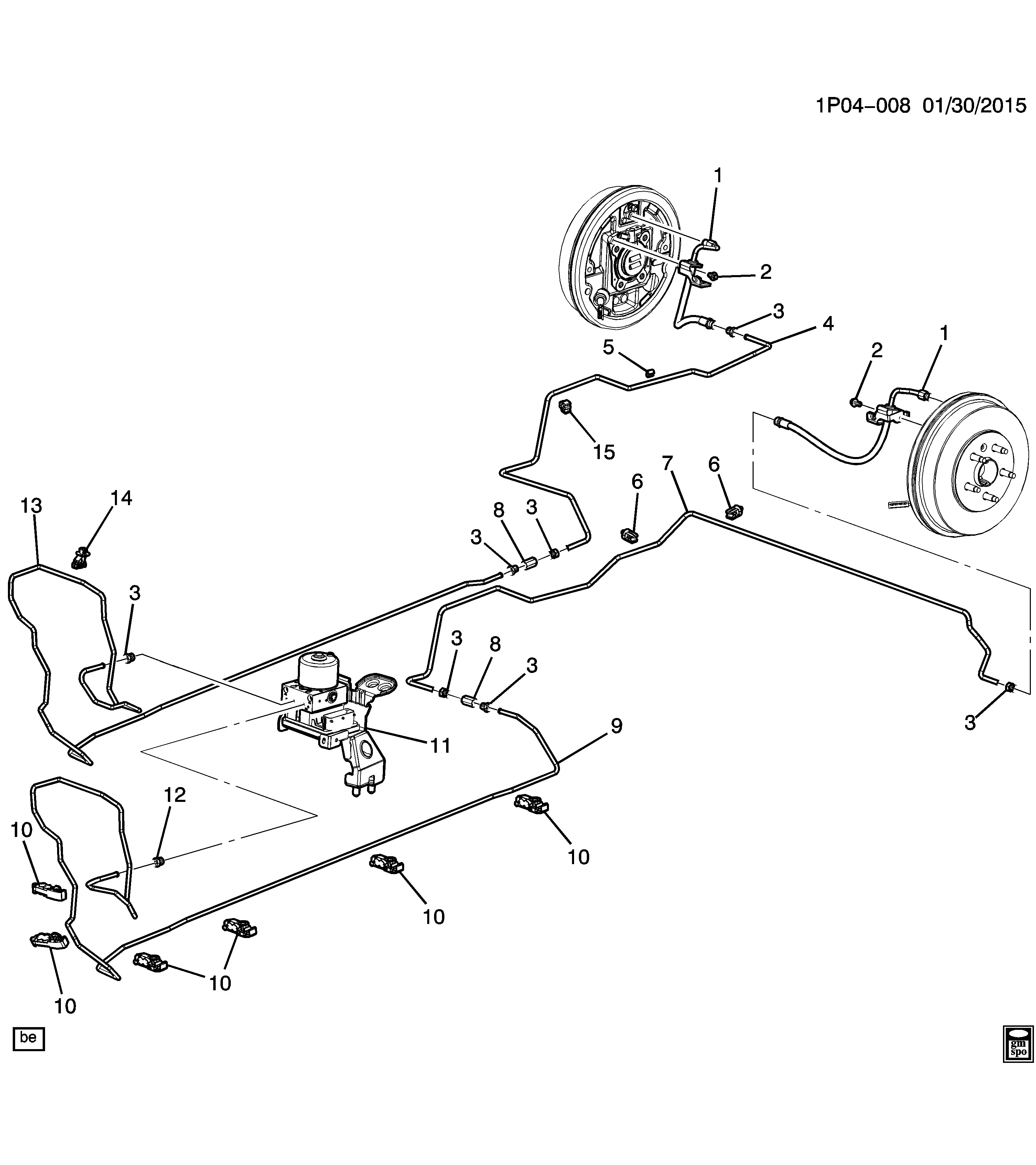 Rear Brake Lines diagram