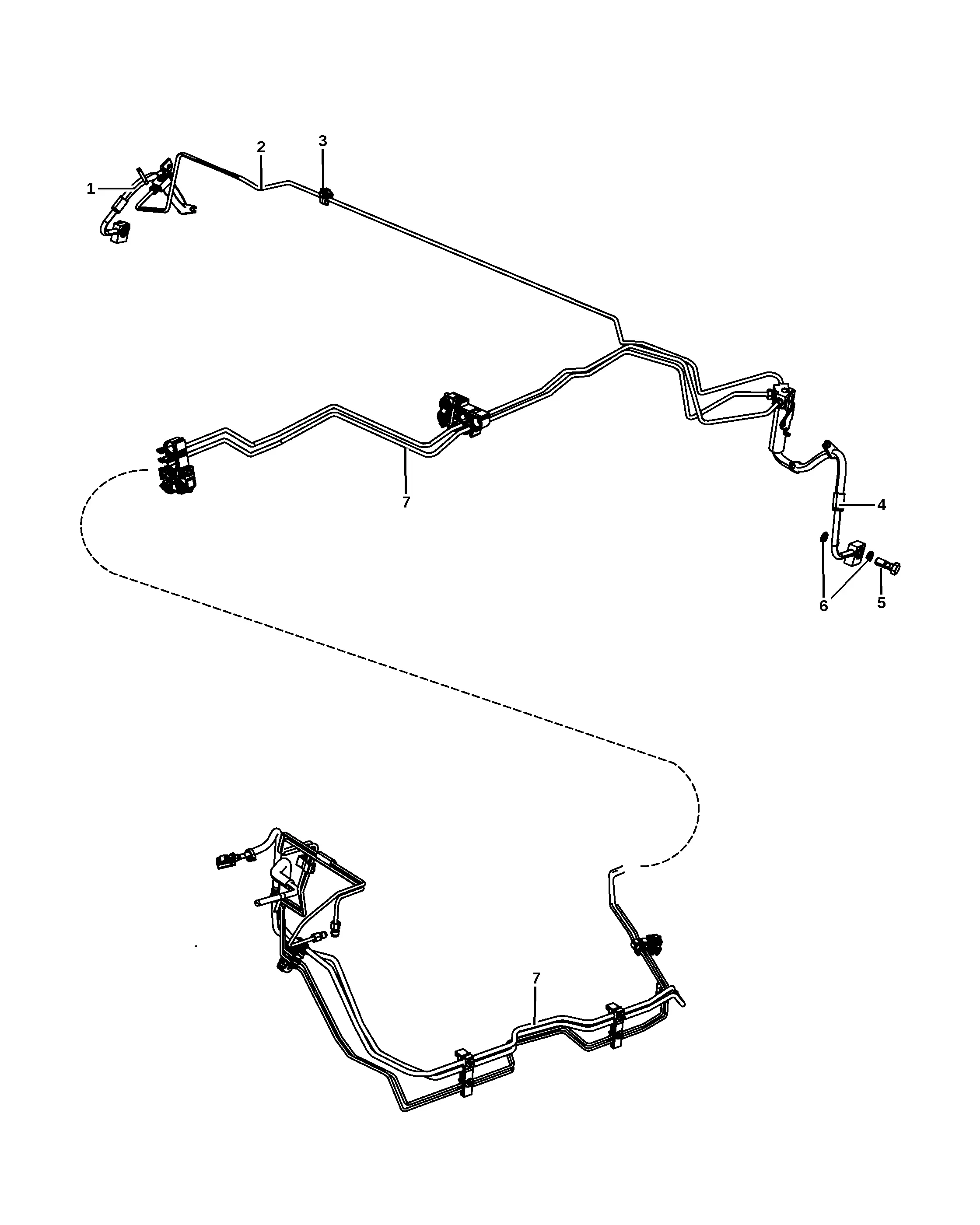 Rear Brake Tubes and Hoses diagram