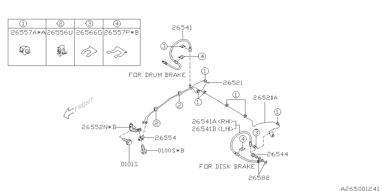 Rear Brake Piping diagram