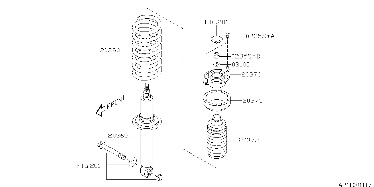 Rear Shock Absorber diagram