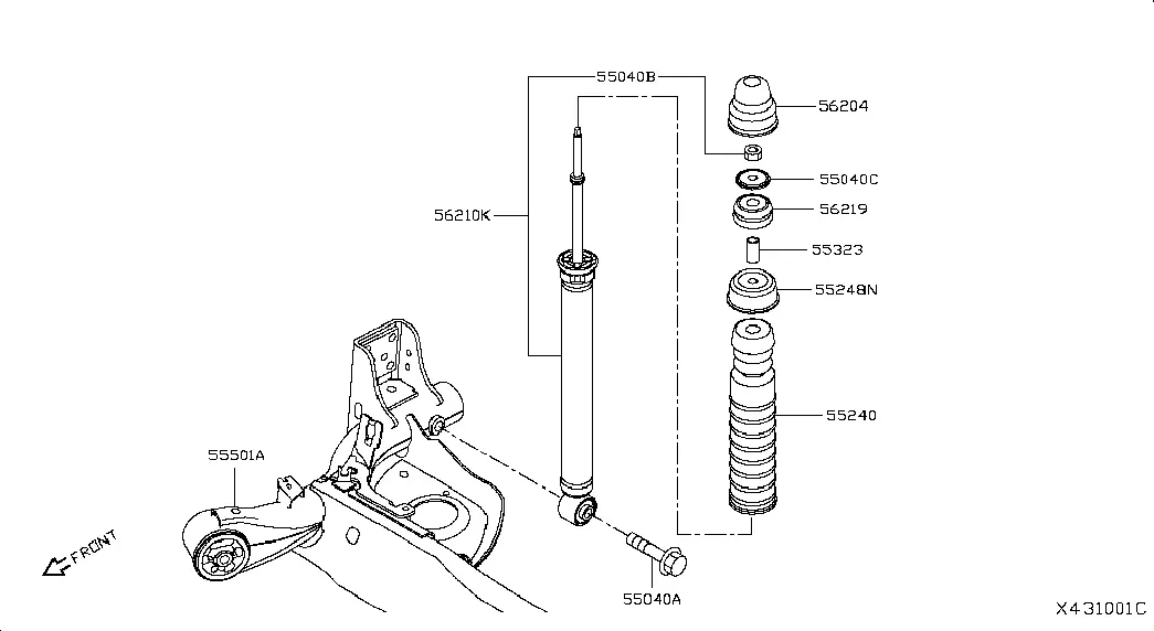 Rear Shock Absorber Assembly diagram