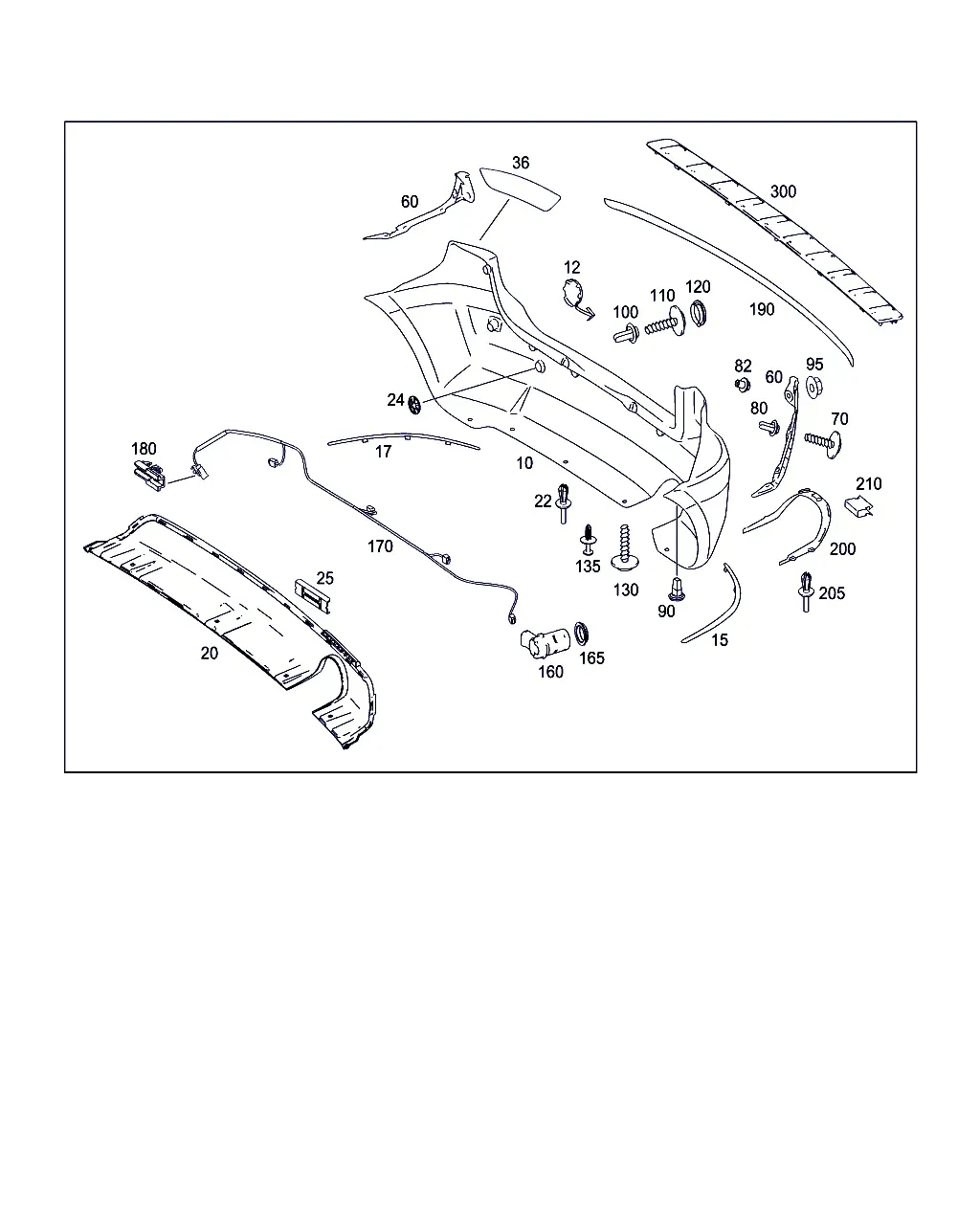 Rear bumper diagram