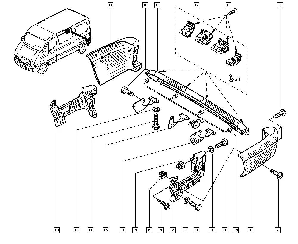 Rear Bumper diagram