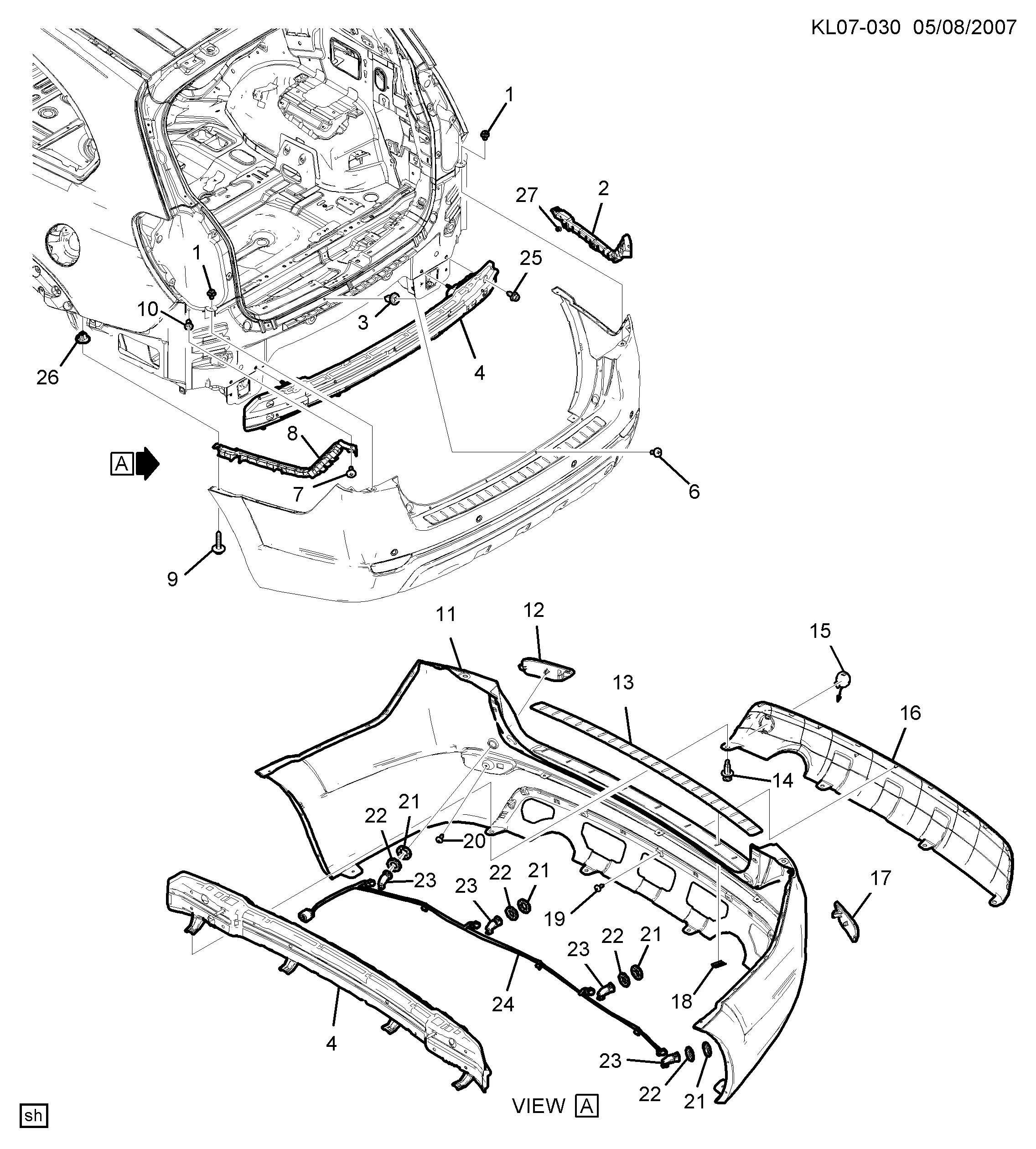 Rear Bumper diagram