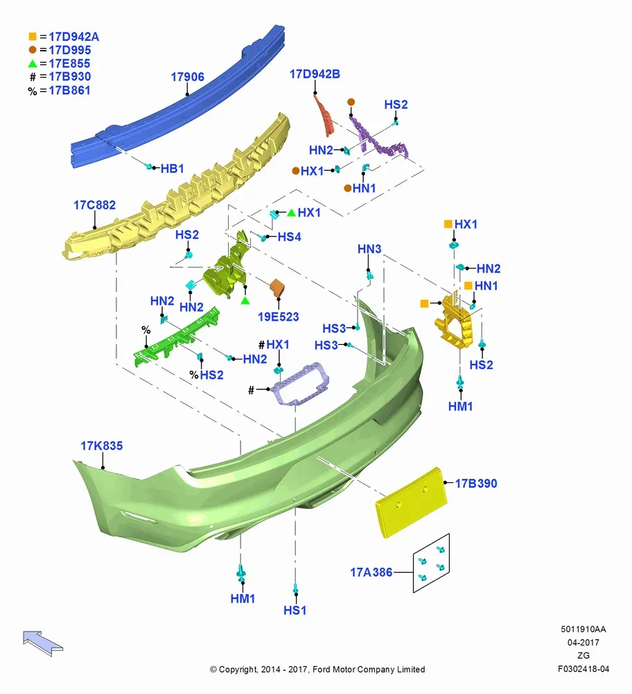 Rear Bumper diagram