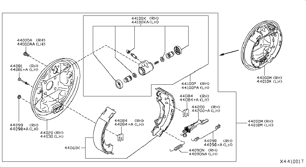 Rear Drum Brake diagram