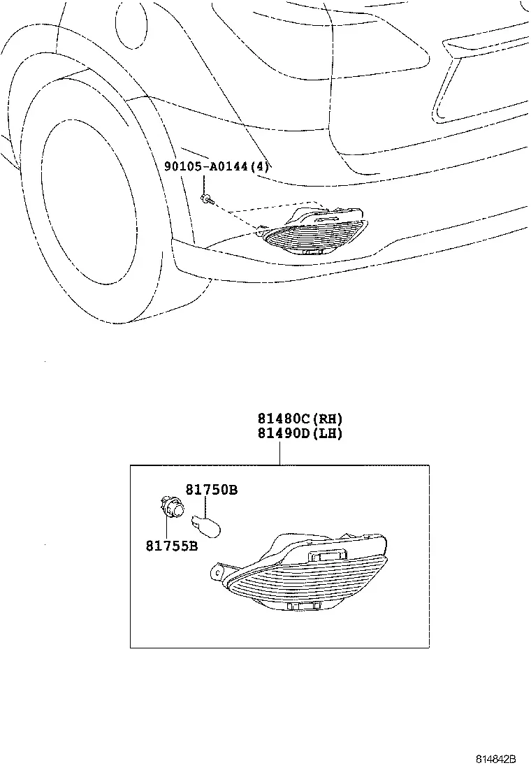 Rear side marker lamp diagram