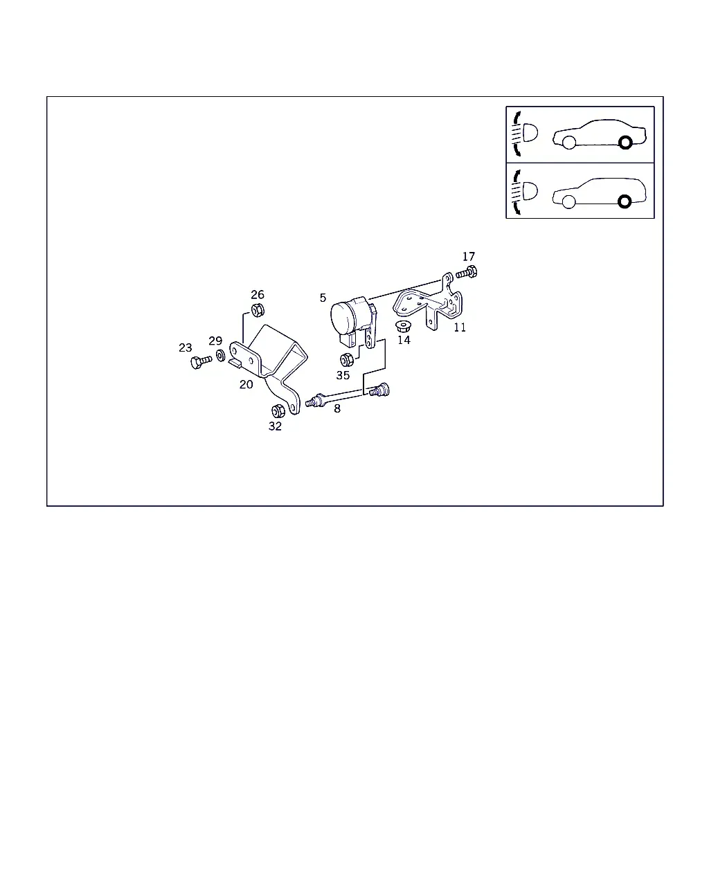 Rear Headlight Leveling Sensor diagram