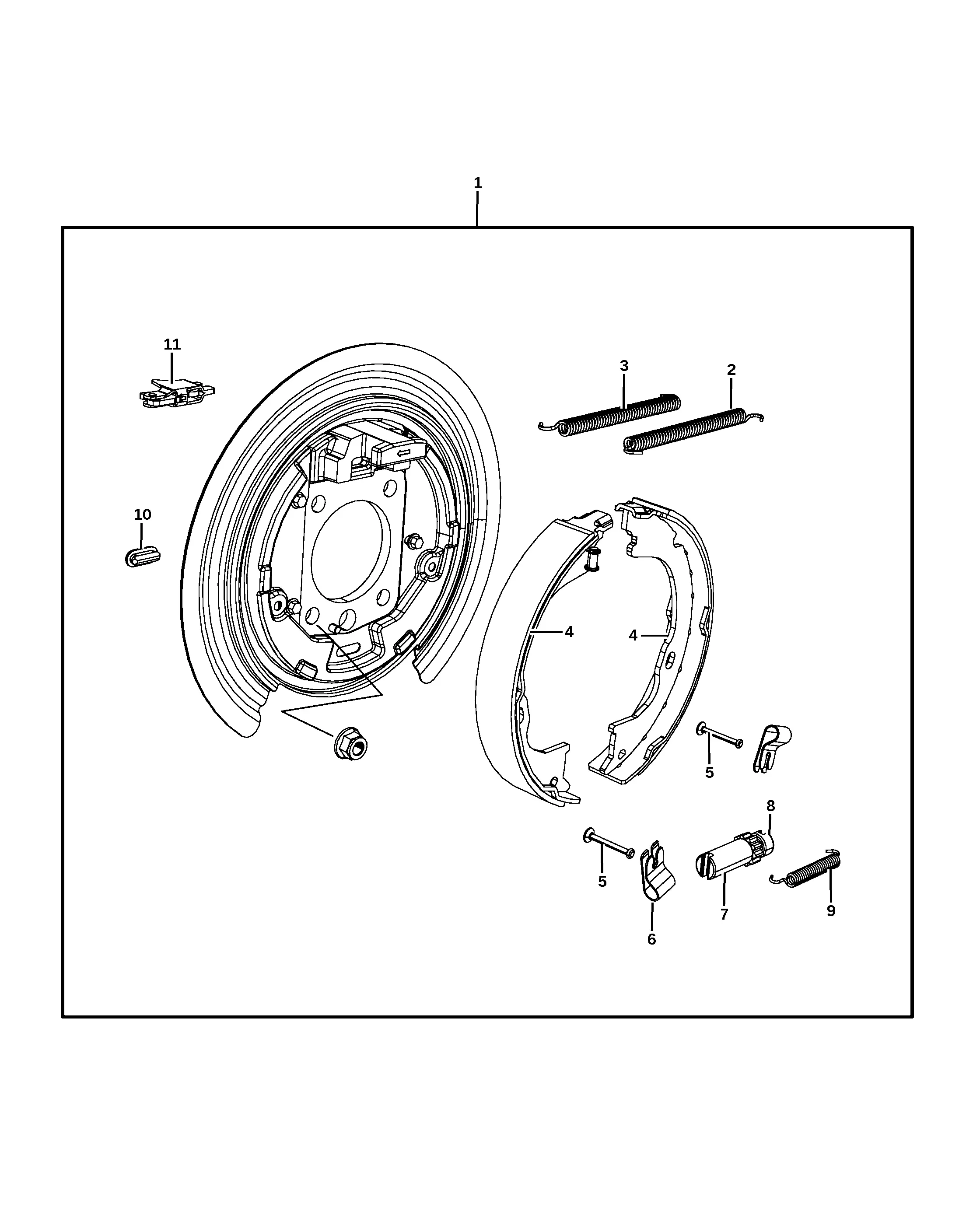 Rear Disc Parking Brake Assembly diagram