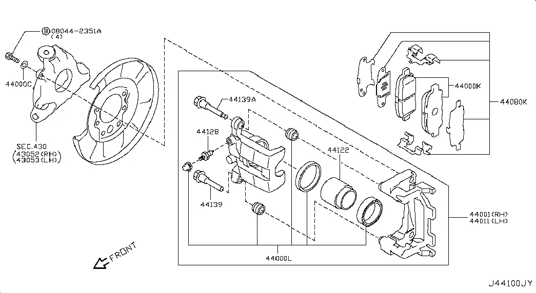 Rear Disc Brake diagram
