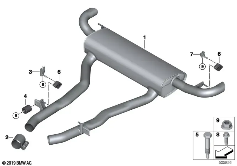 Rear Muffler diagram