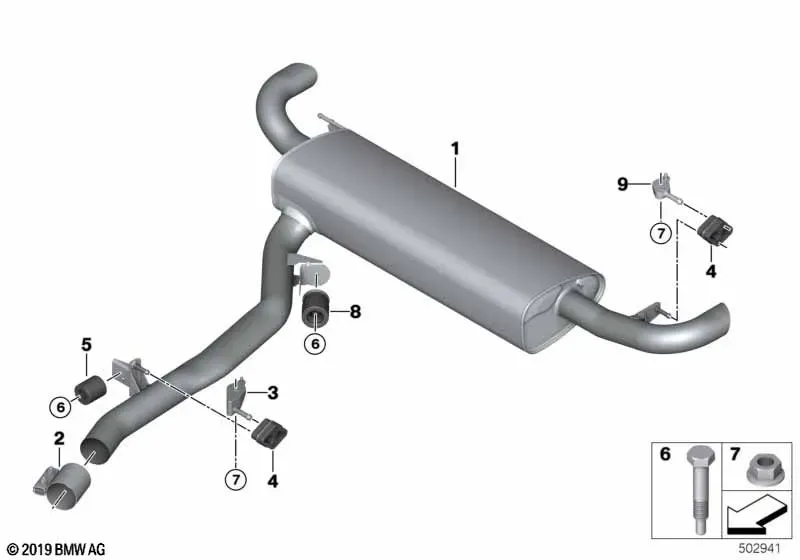 Rear Muffler diagram