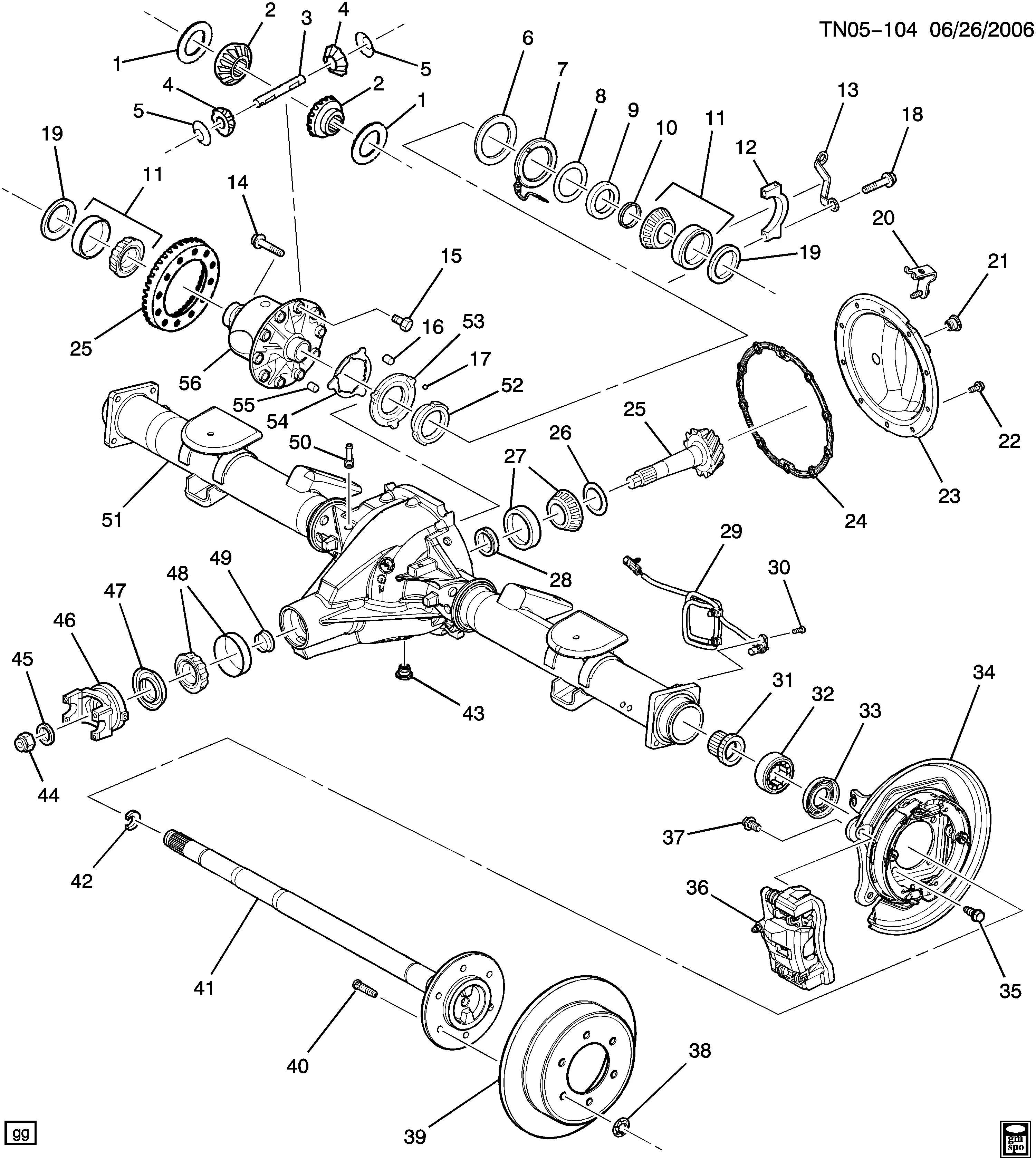 Rear Axle Assembly diagram