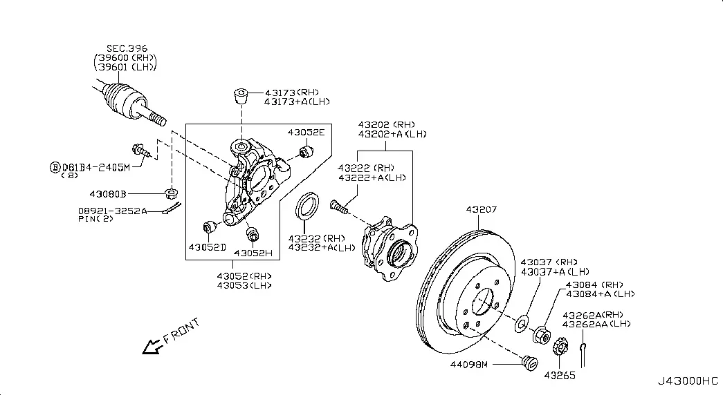 Rear axle diagram