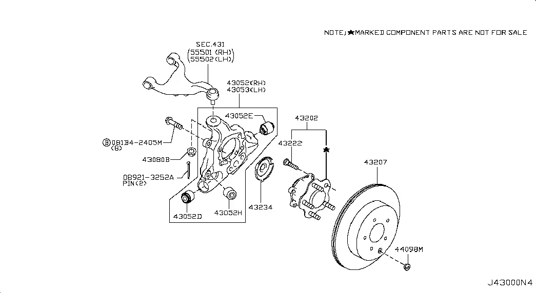 Rear Axle with Hub diagram