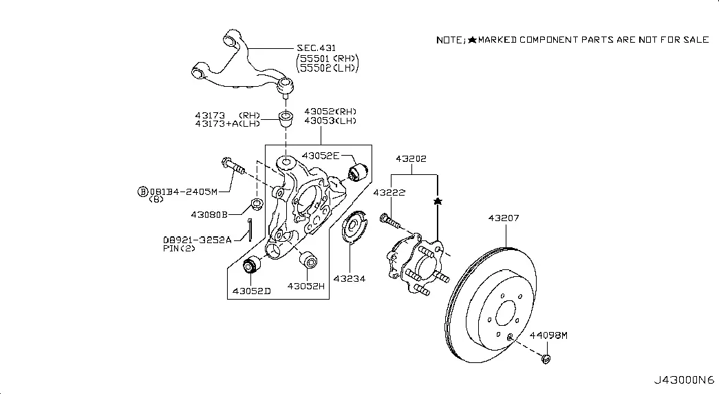 Rear Axle with Hub diagram