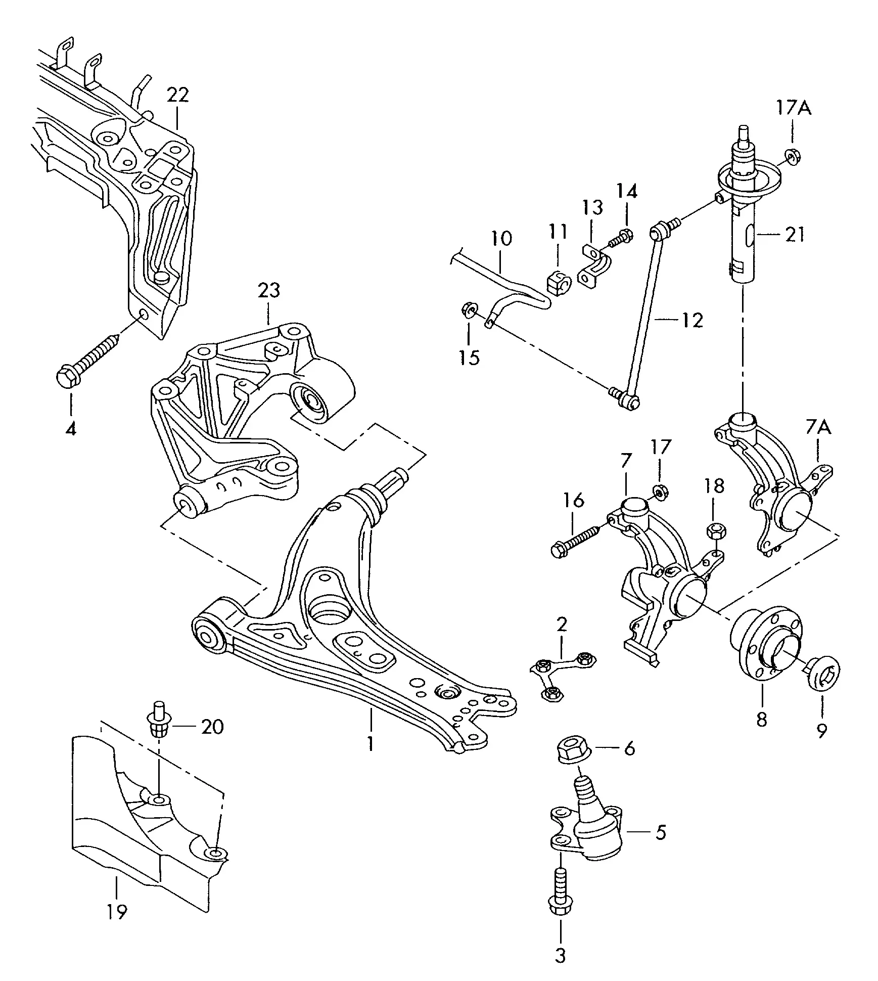 Rear Control Arm and Stabilizer diagram