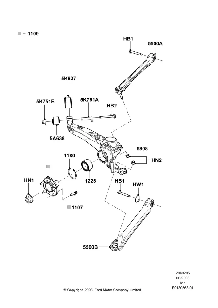 Rear suspension diagram