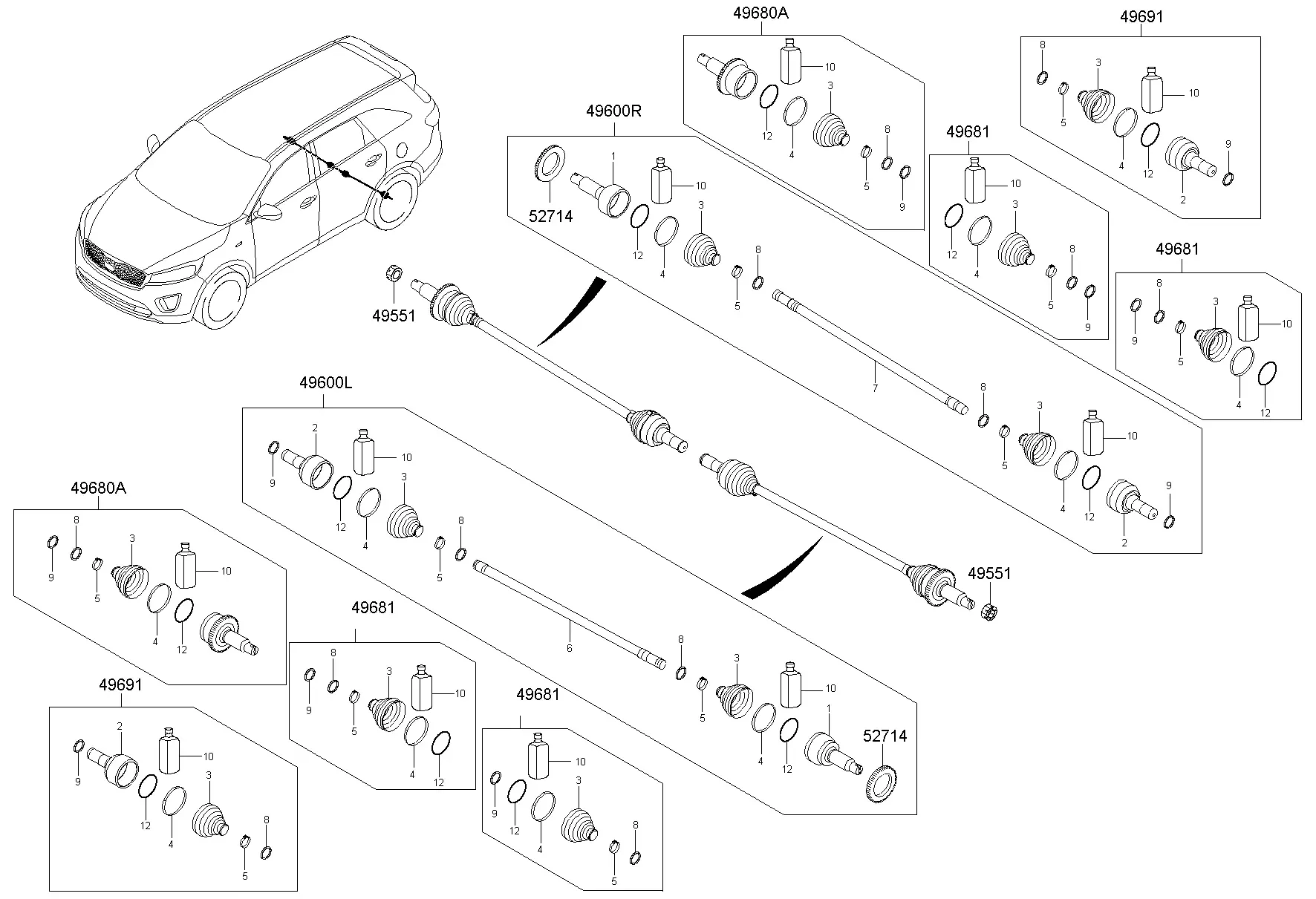 Rear Drive Shaft diagram