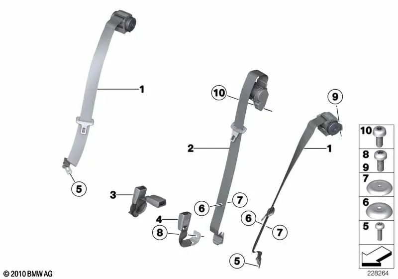 Rear Seat Belt diagram