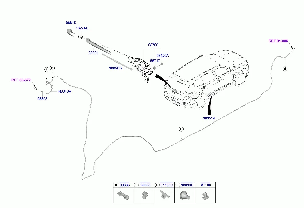 Rear Window Wiper diagram