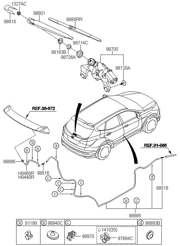 Rear Window Wiper diagram