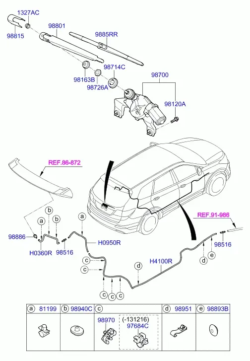 Rear Window Wiper diagram