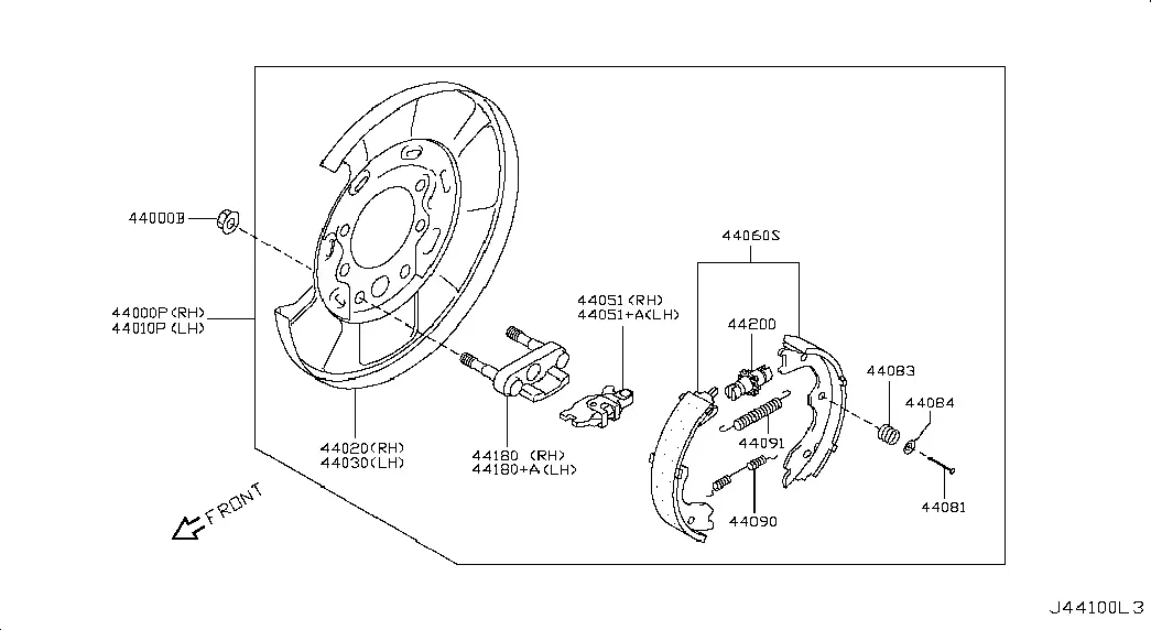 Rear Parking Brake diagram