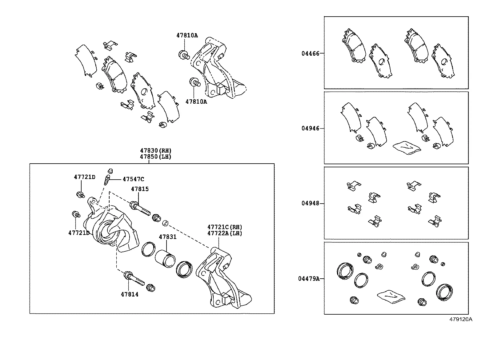 Rear Disc Brake Caliper and Dust Cover diagram