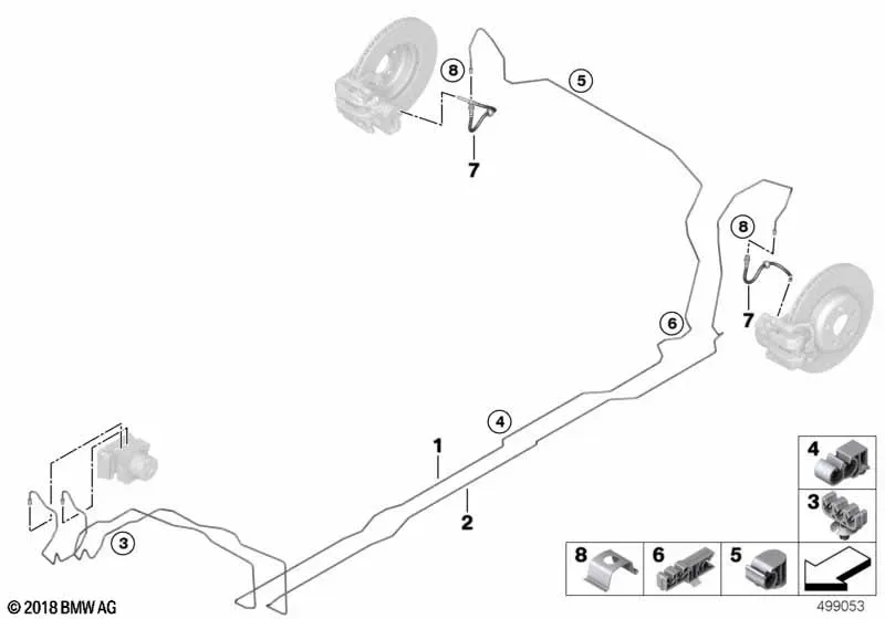 Rear Brake Lines diagram