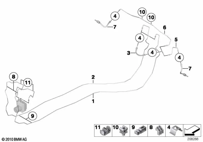 Rear Brake Lines diagram