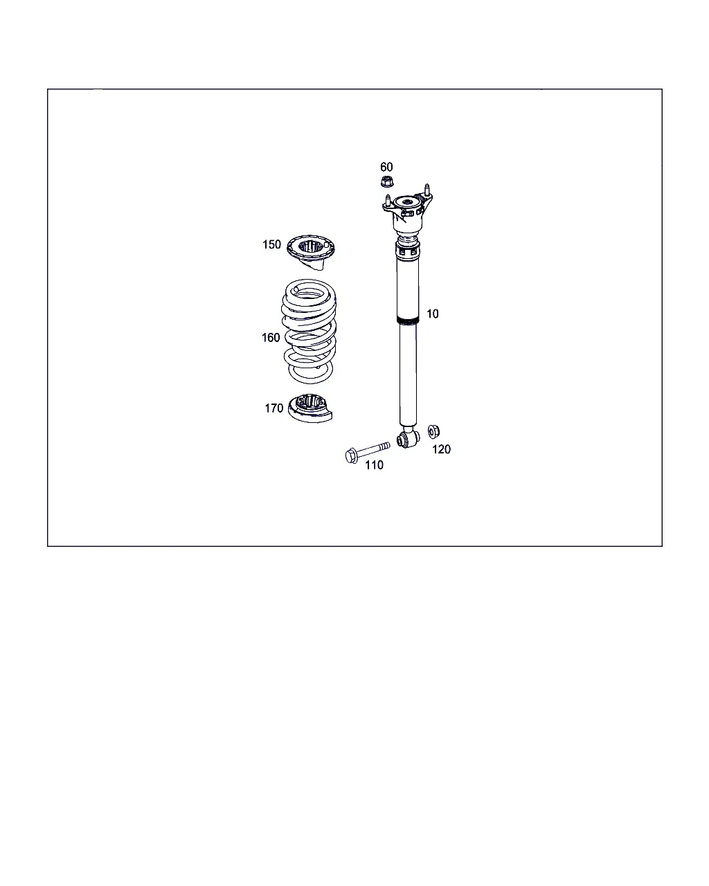 Rear Strut and Mounting diagram