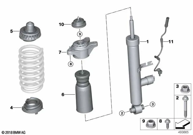 Rear Shock Strut with VDC diagram