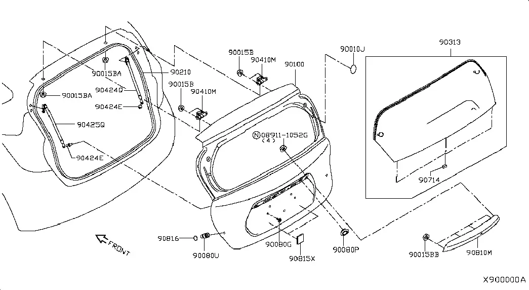 Rear door diagram