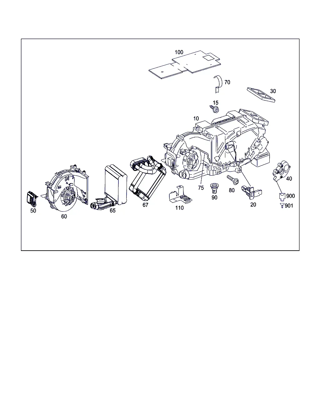 Rear Cabin Climate System diagram