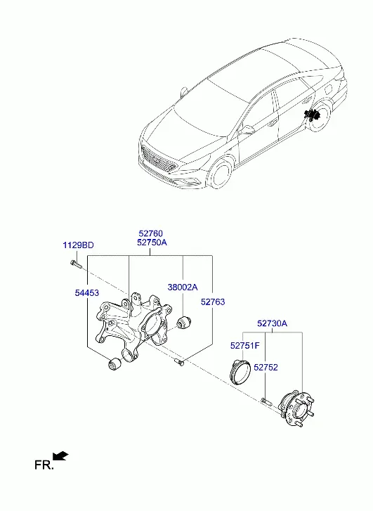 Rear Axle and Wheel Hubs diagram