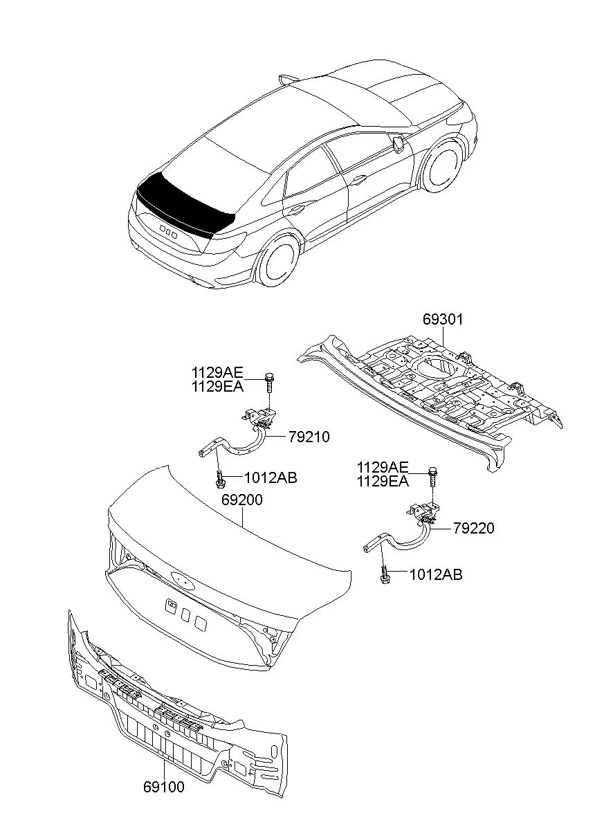 Rear Panel and Trunk Lid diagram