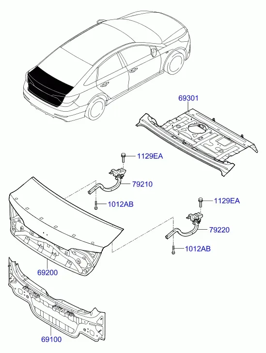 Rear Panel and Trunk Lid diagram