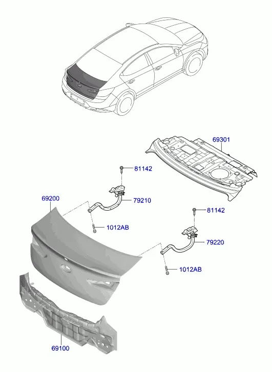 Rear Panel and Trunk Lid diagram