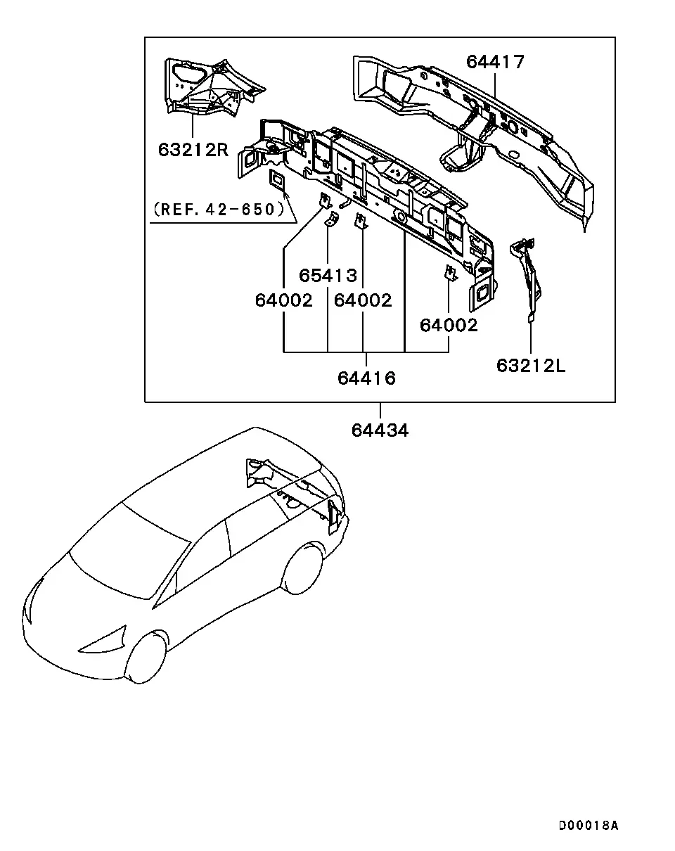 Rear body panel diagram