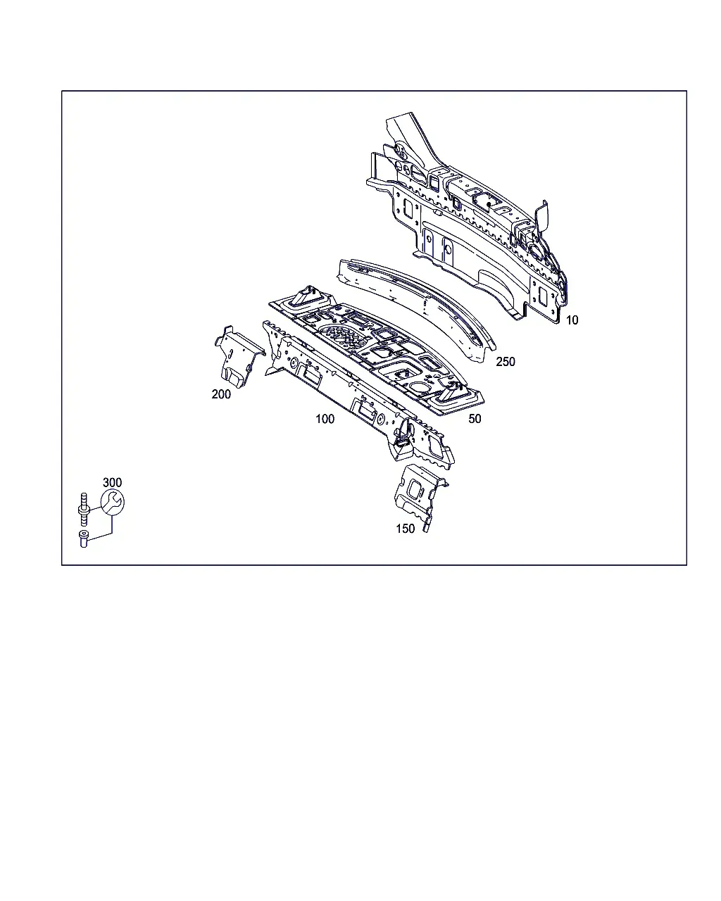 Rear body panel diagram