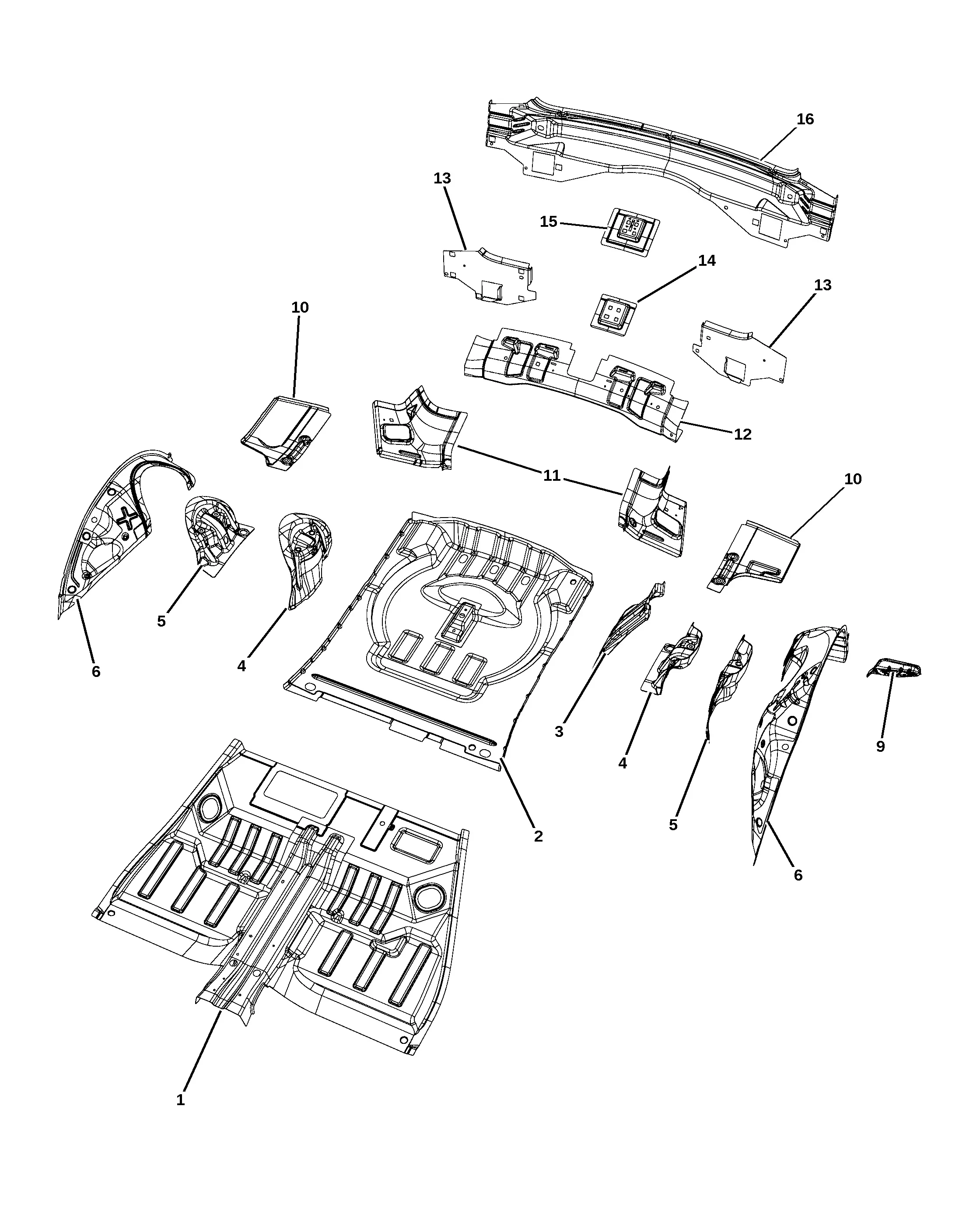 Rear Floor Pan diagram