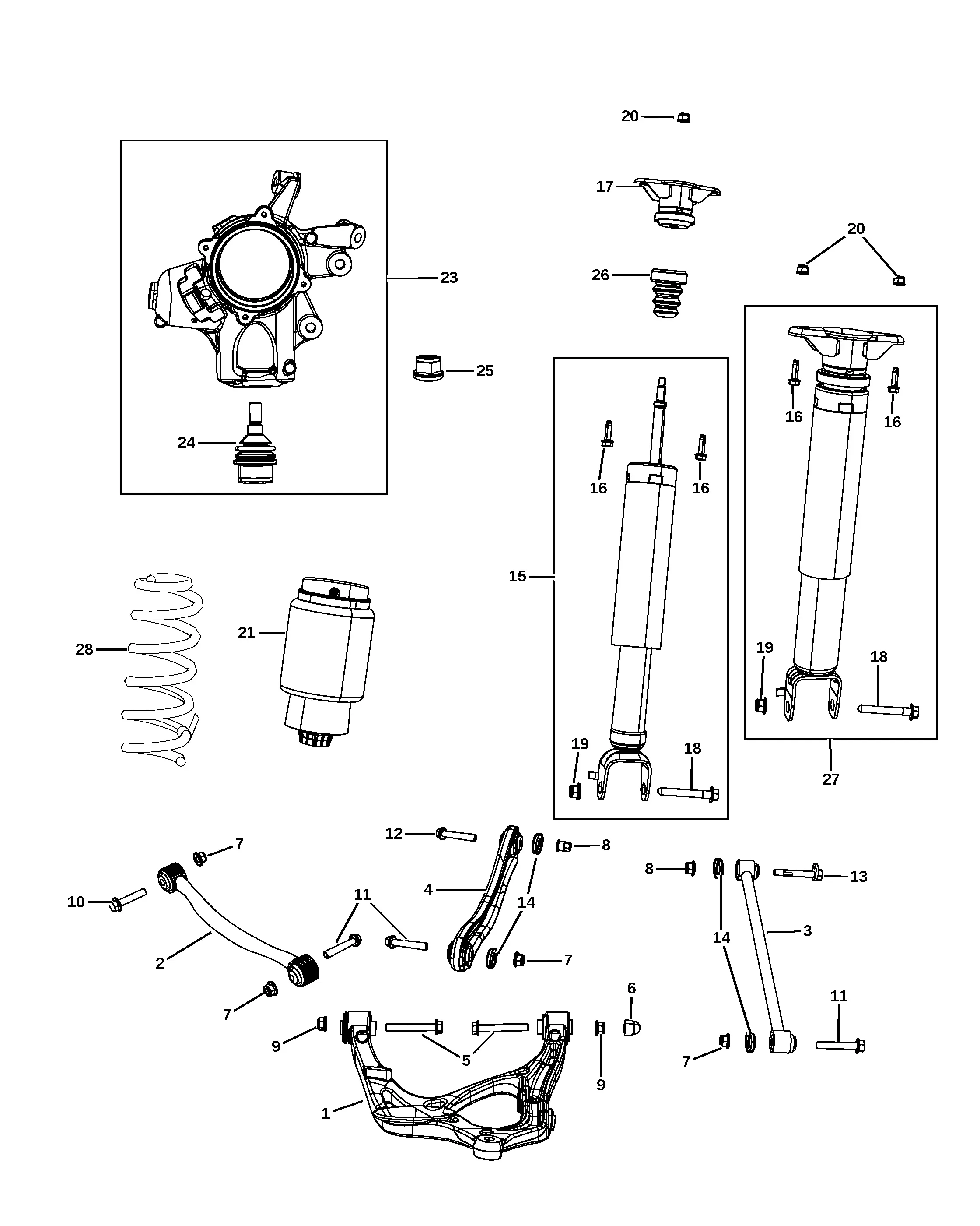 Rear Air Suspension diagram