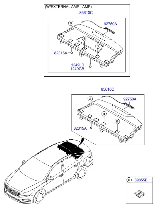 Rear Parcel Shelf with High-Mount Stop Lamp diagram