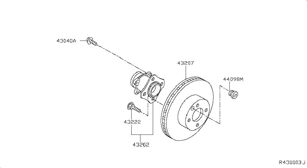 Rear Hub and Brake Disc diagram