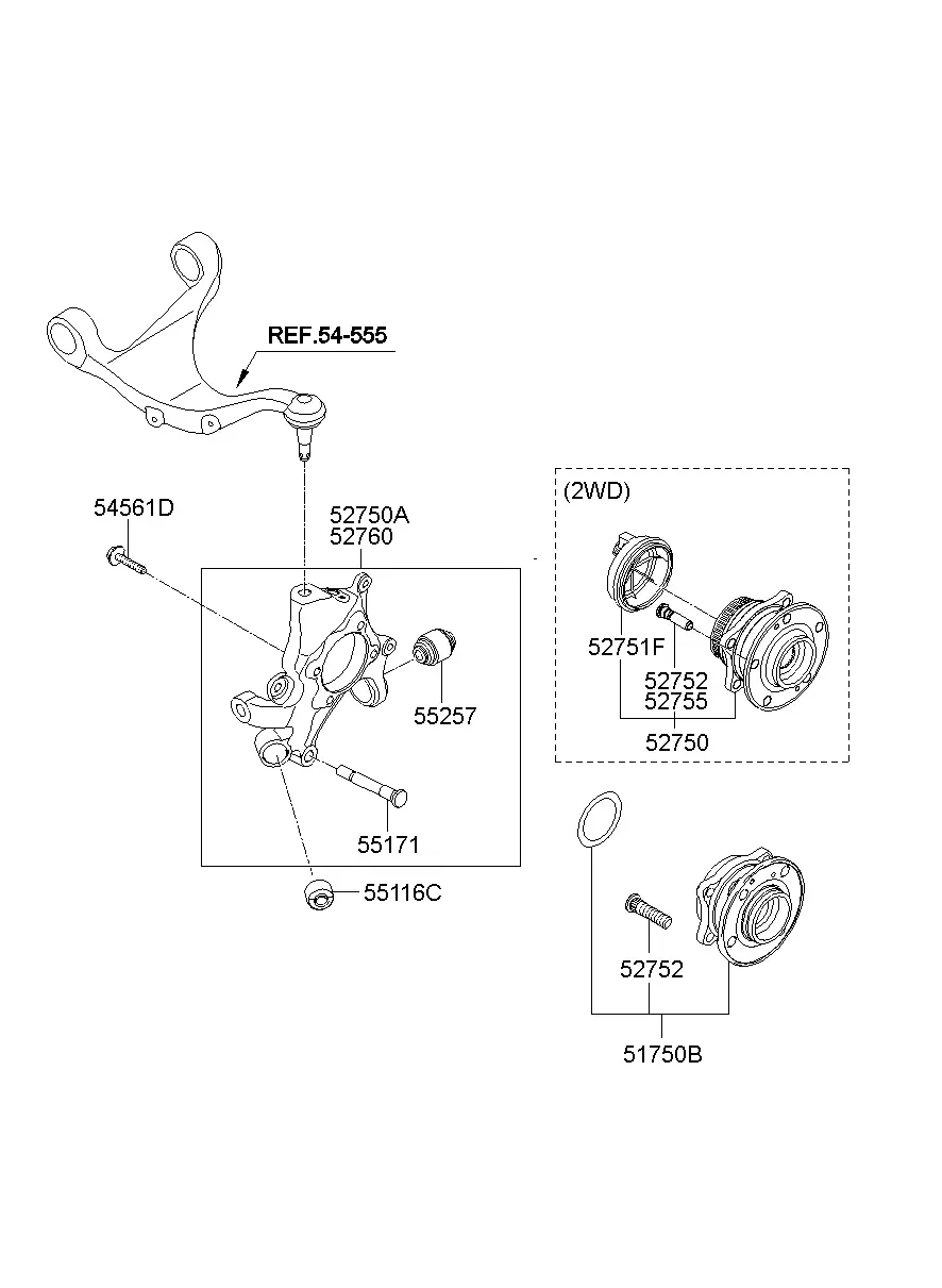 Rear Hub with Bearing diagram