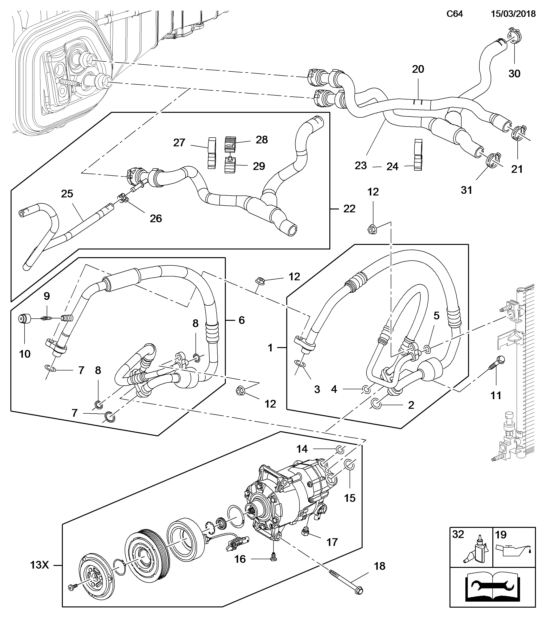 A/C Compressor Replacement diagram
