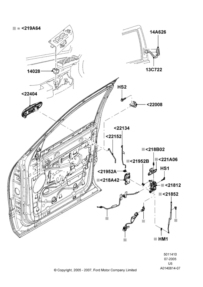 Front Door Lock Controls diagram